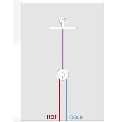 Built-in part for single-lever shower mixer, d. 35 cartridge for Giulini G brand items