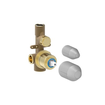 Built-in part for shower mixer, with push-button diverter, Ø 35 cartridge  for Giulini G brand