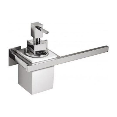 Vetrex glass dispenser holder and bidet holder with brass support, Diva