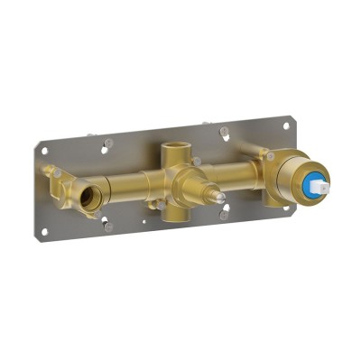 Parte incasso GGBOX 5302, deviatore a rotazione, kit doccia, 2 uscite libere per articoli Giulini G.