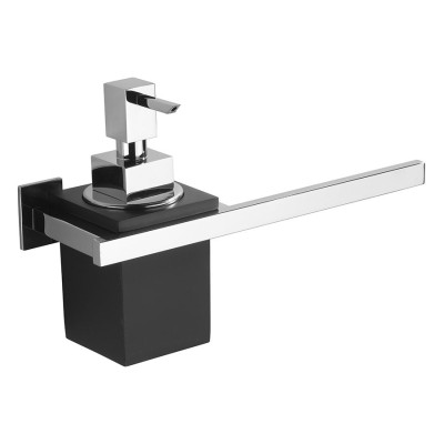 Vetrex glass dispenser holder and bidet holder with brass support, Diva