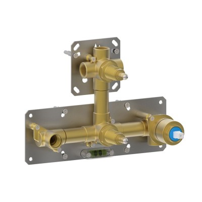 GGBOX 5304 Built-in Part, Rotary Diverter, Duplex, 3 Free Outlets for Giulini G Products