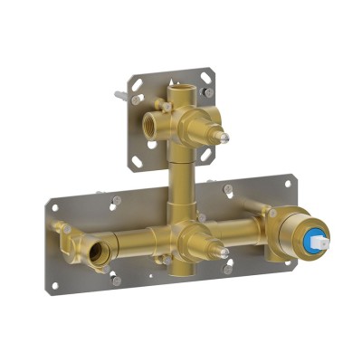 Parte incasso GGBOX 5305, deviatore a rotazione, kit doccia, 4 uscite, per articoli Giulini G