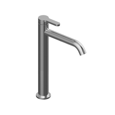 High-Level Basin Mixer Tap, Long Spout in 316L Stainless Steel, Without Waste, Open Series