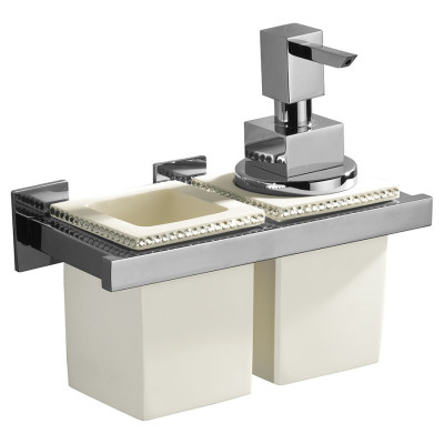 Vetrex glass dispenser holder, brass support and pump, Diva
