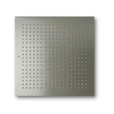 Soffione quadrato da incasso 564 x 564 mm in  acciaio AISI 316L, 1 getto pioggia, RAINPLAIN 5656