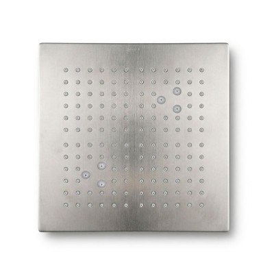 Square Built-in Shower Head 404 x 404 mm, AISI 316L Stainless Steel, 1 Rain Jet, 6 Mist Jets, RAINPLAIN 3232