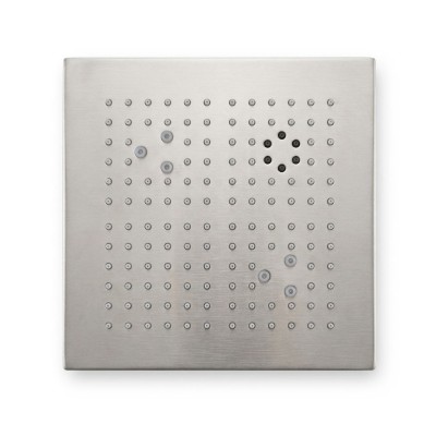 Built-in square shower head 404x404, AISI 316L steel, 1 rain jet, 6 mist jets, 1 tropical jet RAINPLAIN 3232