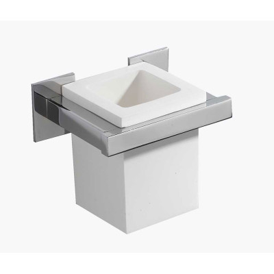 Porta bicchiere vetro vetrex Diva e supporto in ottone