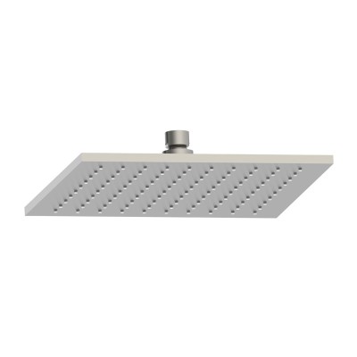 Soffione doccia acciaio inox AISI 316L spazzolato quadrato 250 x 250 mm con anticalcare, Virtus 25Q