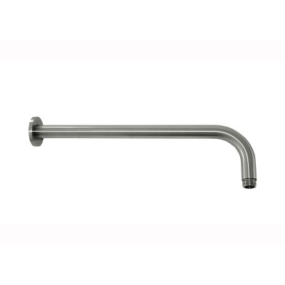 Round Shower Arm in Brushed AISI 316L Stainless Steel, 350 mm, Alma 35T