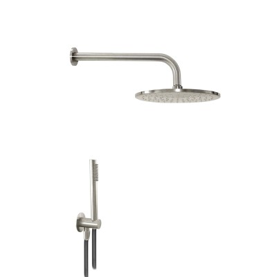AISI 316L Stainless Steel Shower Kit, Stainless Steel Shower Head, Arm, Water Outlet, Hand Shower, Hose, Elegance