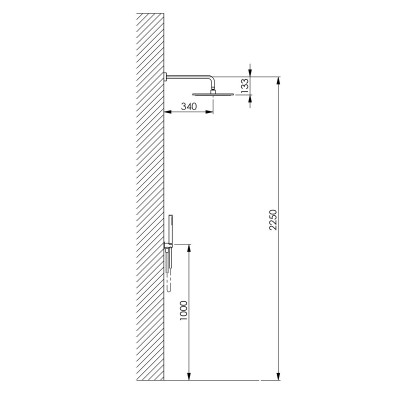 Kit doccia in acciaio inox AISI 316L con soffione doccia inox, braccio, presa acqua, doccino, flessibile, Elegance