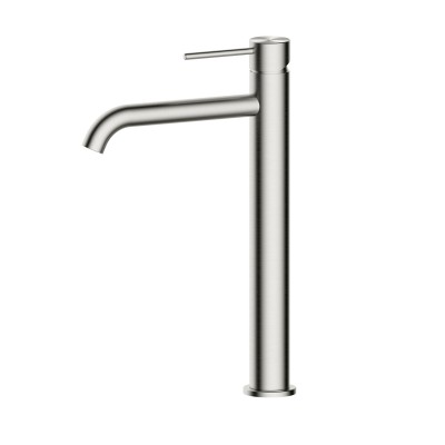 Olympia High-Level Single-Lever Basin Mixer in AISI 304 Stainless Steel, Brushed Finish
