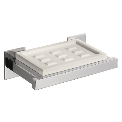 Porta sapone vetro vetrex Diva e supporto in ottone