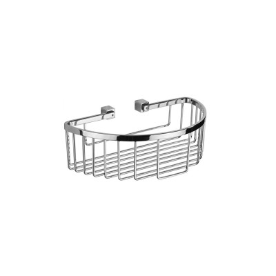 Semicircular brass shelf with wall-mounting studs, Round
