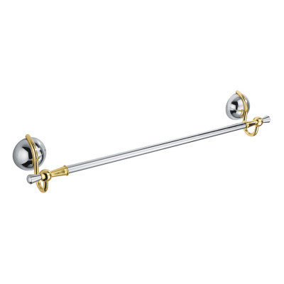 Luxor 55 cm towel rail, chrome and gold brass