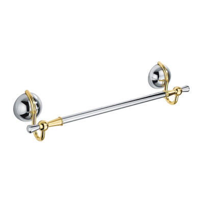 Luxor 40 cm towel rail, chrome and gold brass