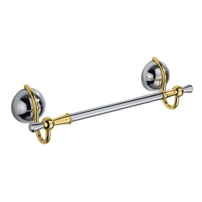 Luxor 30 cm bidet towel rail, chrome and gold brass