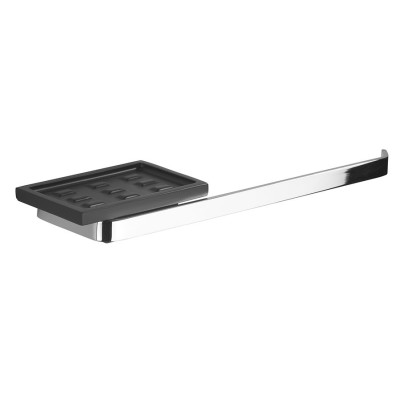 Jolly Vetrex glass soap dish with bidet holder and brass support