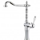 Monocomando lavabo con prolunga, bocca girevole con scarico e flessibile, Pragamix Crystal