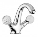 Odessa Crystal miscelatore monoforo lavabo scarico 1" 1/4", con flessibile